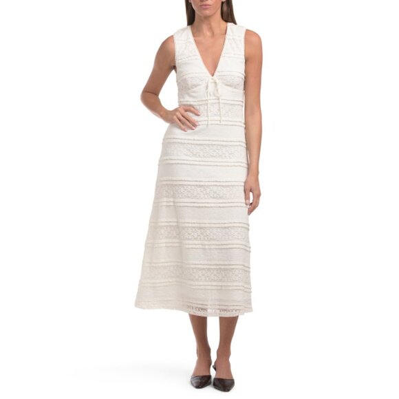 LE LIS Ivory Lace Detail Maxi Dress - Picture 1 of 2